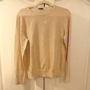 Ann Taylor Woman's XL Sparkly Beige Sweater